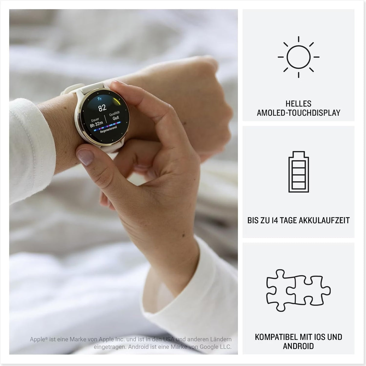Garmin Venu 3S 41mm Elfenbein Gold